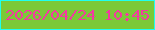 文字の大きさ：1、枠の色：1ffff0、背景の色：7bc938、文字の色：f33aa1 無料ブログパーツのブログ時計