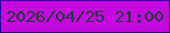 文字の大きさ：3、枠の色：20019a、背景の色：c707e2、文字の色：1e3c3a 無料ブログパーツのブログ時計