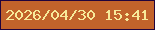 文字の大きさ：5、枠の色：20033c、背景の色：c2632b、文字の色：f7e99a 無料ブログパーツのブログ時計