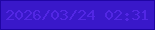 文字の大きさ：4、枠の色：2005a4、背景の色：3918c9、文字の色：5227e4 無料ブログパーツのブログ時計