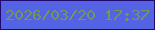 文字の大きさ：3、枠の色：200a6f、背景の色：5462e4、文字の色：739759 無料ブログパーツのブログ時計