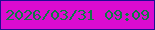 文字の大きさ：3、枠の色：200c92、背景の色：db0cd0、文字の色：0f7a44 無料ブログパーツのブログ時計