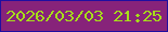 文字の大きさ：4、枠の色：200ea0、背景の色：87237a、文字の色：a6de19 無料ブログパーツのブログ時計