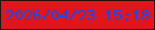 文字の大きさ：3、枠の色：201005、背景の色：e1161c、文字の色：1a47e8 無料ブログパーツのブログ時計