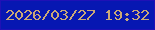 文字の大きさ：3、枠の色：2011b6、背景の色：0717b2、文字の色：caa877 無料ブログパーツのブログ時計