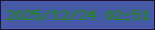 文字の大きさ：1、枠の色：201632、背景の色：475aa8、文字の色：1a8d04 無料ブログパーツのブログ時計