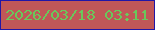 文字の大きさ：5、枠の色：2016a7、背景の色：c05758、文字の色：69c85b 無料ブログパーツのブログ時計