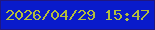 文字の大きさ：5、枠の色：201781、背景の色：091bcb、文字の色：b3be3c 無料ブログパーツのブログ時計