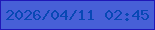文字の大きさ：1、枠の色：2018b7、背景の色：4760d7、文字の色：0848b5 無料ブログパーツのブログ時計