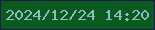 文字の大きさ：4、枠の色：201949、背景の色：0a5b20、文字の色：8bbcbf 無料ブログパーツのブログ時計