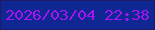 文字の大きさ：4、枠の色：201966、背景の色：0f2793、文字の色：a415f2 無料ブログパーツのブログ時計