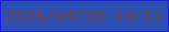 文字の大きさ：3、枠の色：2019ea、背景の色：2c4fb2、文字の色：754146 無料ブログパーツのブログ時計