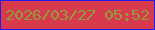 文字の大きさ：1、枠の色：201ced、背景の色：d8394d、文字の色：919d3d 無料ブログパーツのブログ時計