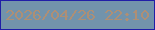文字の大きさ：4、枠の色：201ea7、背景の色：7293ab、文字の色：ae8f75 無料ブログパーツのブログ時計