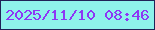 文字の大きさ：1、枠の色：202258、背景の色：8ef2eb、文字の色：8e36f5 無料ブログパーツのブログ時計