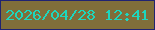文字の大きさ：4、枠の色：202372、背景の色：806e3a、文字の色：1dd7be 無料ブログパーツのブログ時計
