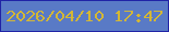 文字の大きさ：5、枠の色：2023a6、背景の色：597ac6、文字の色：d3b736 無料ブログパーツのブログ時計