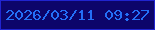 文字の大きさ：1、枠の色：2024cf、背景の色：0c056a、文字の色：2470f7 無料ブログパーツのブログ時計