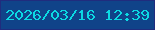 文字の大きさ：3、枠の色：202c7e、背景の色：104389、文字の色：0cd9e3 無料ブログパーツのブログ時計
