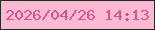 文字の大きさ：2、枠の色：202d1f、背景の色：fbb9d3、文字の色：d35589 無料ブログパーツのブログ時計