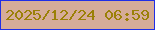 文字の大きさ：5、枠の色：202ee6、背景の色：d6ac99、文字の色：9b8007 無料ブログパーツのブログ時計