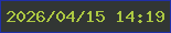 文字の大きさ：1、枠の色：202fa7、背景の色：323634、文字の色：adc942 無料ブログパーツのブログ時計