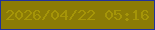 文字の大きさ：3、枠の色：20319d、背景の色：8b7b05、文字の色：a59508 無料ブログパーツのブログ時計