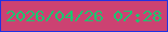 文字の大きさ：5、枠の色：2032e3、背景の色：cc4272、文字の色：1dc570 無料ブログパーツのブログ時計