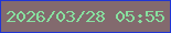 文字の大きさ：4、枠の色：2035d5、背景の色：836a6e、文字の色：87e09f 無料ブログパーツのブログ時計