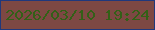 文字の大きさ：3、枠の色：20387c、背景の色：7d4843、文字の色：336017 無料ブログパーツのブログ時計