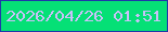 文字の大きさ：2、枠の色：2038a9、背景の色：05e076、文字の色：c9c1f9 無料ブログパーツのブログ時計