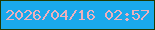 文字の大きさ：2、枠の色：203901、背景の色：1aa9ec、文字の色：eeb0bd 無料ブログパーツのブログ時計