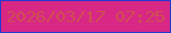 文字の大きさ：1、枠の色：2039d2、背景の色：d82785、文字の色：cf4f50 無料ブログパーツのブログ時計