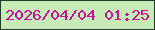文字の大きさ：5、枠の色：203a2d、背景の色：c7ebb7、文字の色：c70e9c 無料ブログパーツのブログ時計