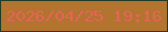 文字の大きさ：4、枠の色：203c2b、背景の色：b2742e、文字の色：e6635b 無料ブログパーツのブログ時計