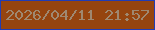 文字の大きさ：2、枠の色：203cb5、背景の色：95440f、文字の色：9f8870 無料ブログパーツのブログ時計