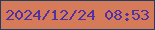 文字の大きさ：3、枠の色：203e5f、背景の色：d57b59、文字の色：4f32a0 無料ブログパーツのブログ時計