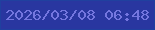 文字の大きさ：3、枠の色：20409f、背景の色：2936a0、文字の色：7476df 無料ブログパーツのブログ時計