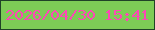 文字の大きさ：1、枠の色：204327、背景の色：7dcc56、文字の色：fd48b5 無料ブログパーツのブログ時計