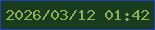 文字の大きさ：2、枠の色：2043ac、背景の色：183c1d、文字の色：8faf53 無料ブログパーツのブログ時計