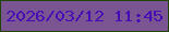 文字の大きさ：2、枠の色：204402、背景の色：7b5591、文字の色：450eb5 無料ブログパーツのブログ時計