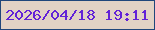 文字の大きさ：1、枠の色：20467b、背景の色：e2d2c5、文字の色：6222d7 無料ブログパーツのブログ時計