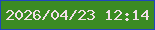 文字の大きさ：2、枠の色：2046bc、背景の色：3b8b22、文字の色：f3dfe9 無料ブログパーツのブログ時計