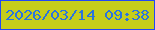 文字の大きさ：5、枠の色：2048f6、背景の色：c6cd1b、文字の色：2a74df 無料ブログパーツのブログ時計