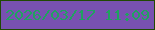 文字の大きさ：1、枠の色：204903、背景の色：7851b1、文字の色：20a260 無料ブログパーツのブログ時計