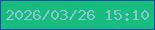 文字の大きさ：5、枠の色：204baa、背景の色：17bc7e、文字の色：87c6d0 無料ブログパーツのブログ時計