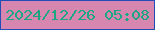 文字の大きさ：3、枠の色：204eb6、背景の色：d686af、文字の色：1ba881 無料ブログパーツのブログ時計