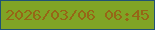 文字の大きさ：5、枠の色：205275、背景の色：80a425、文字の色：966616 無料ブログパーツのブログ時計