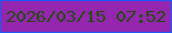 文字の大きさ：2、枠の色：2057f7、背景の色：9426af、文字の色：254a13 無料ブログパーツのブログ時計