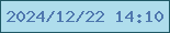 文字の大きさ：4、枠の色：205865、背景の色：afddec、文字の色：4f77ae 無料ブログパーツのブログ時計